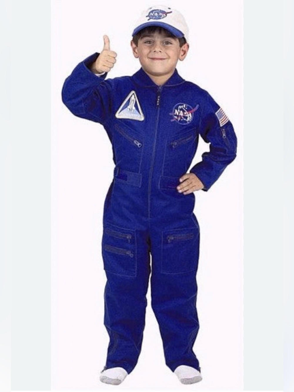 Kids Sz Tall 2-3 Blue NASA Space Camp Flight Suit, Aviator Coveralls Air Force